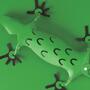 Eidechse Notizhalter Magnet aus 100% Recyceltem Leder Grün 2
