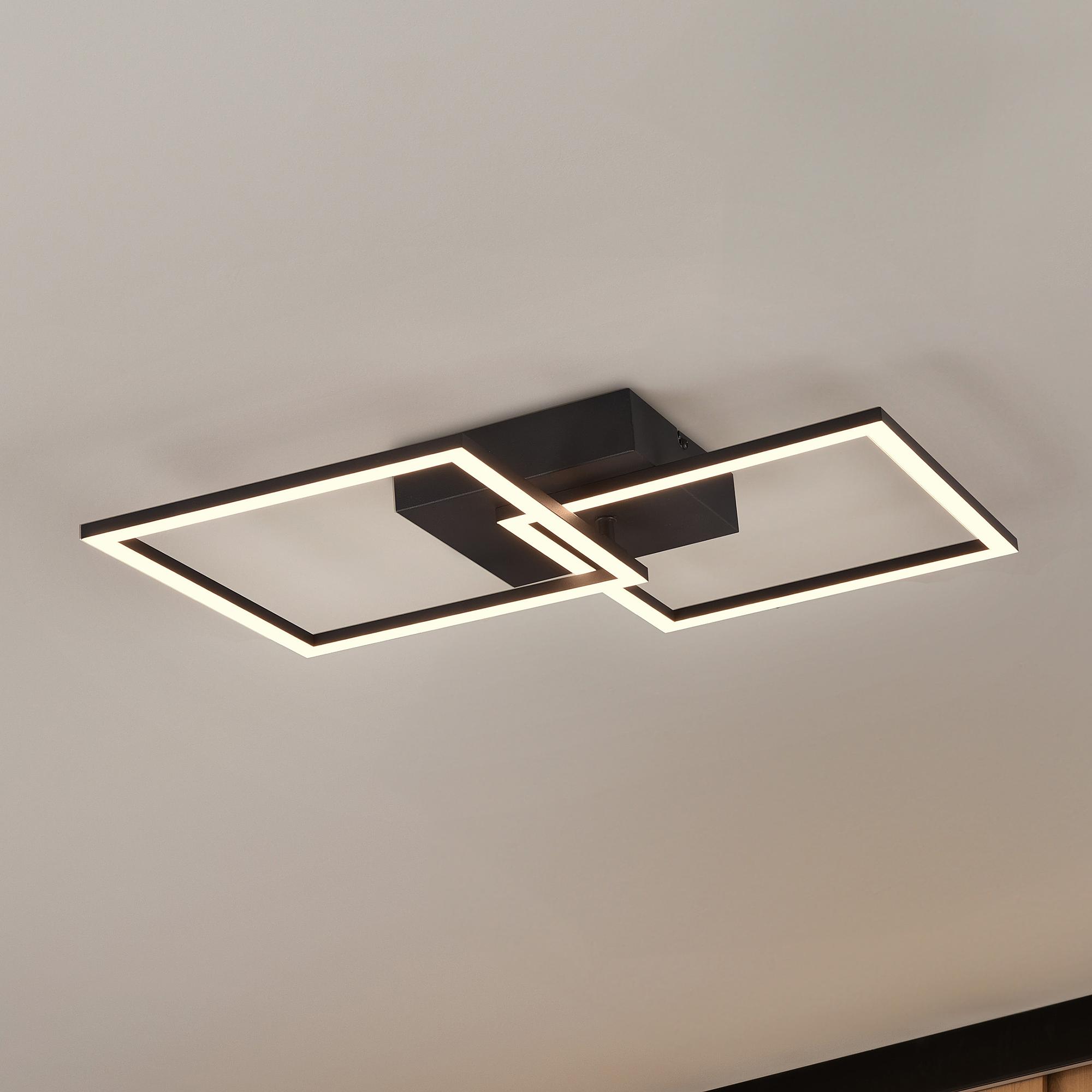 LED-Deckenleuchte Trail Schwarz Ø 60cm 0