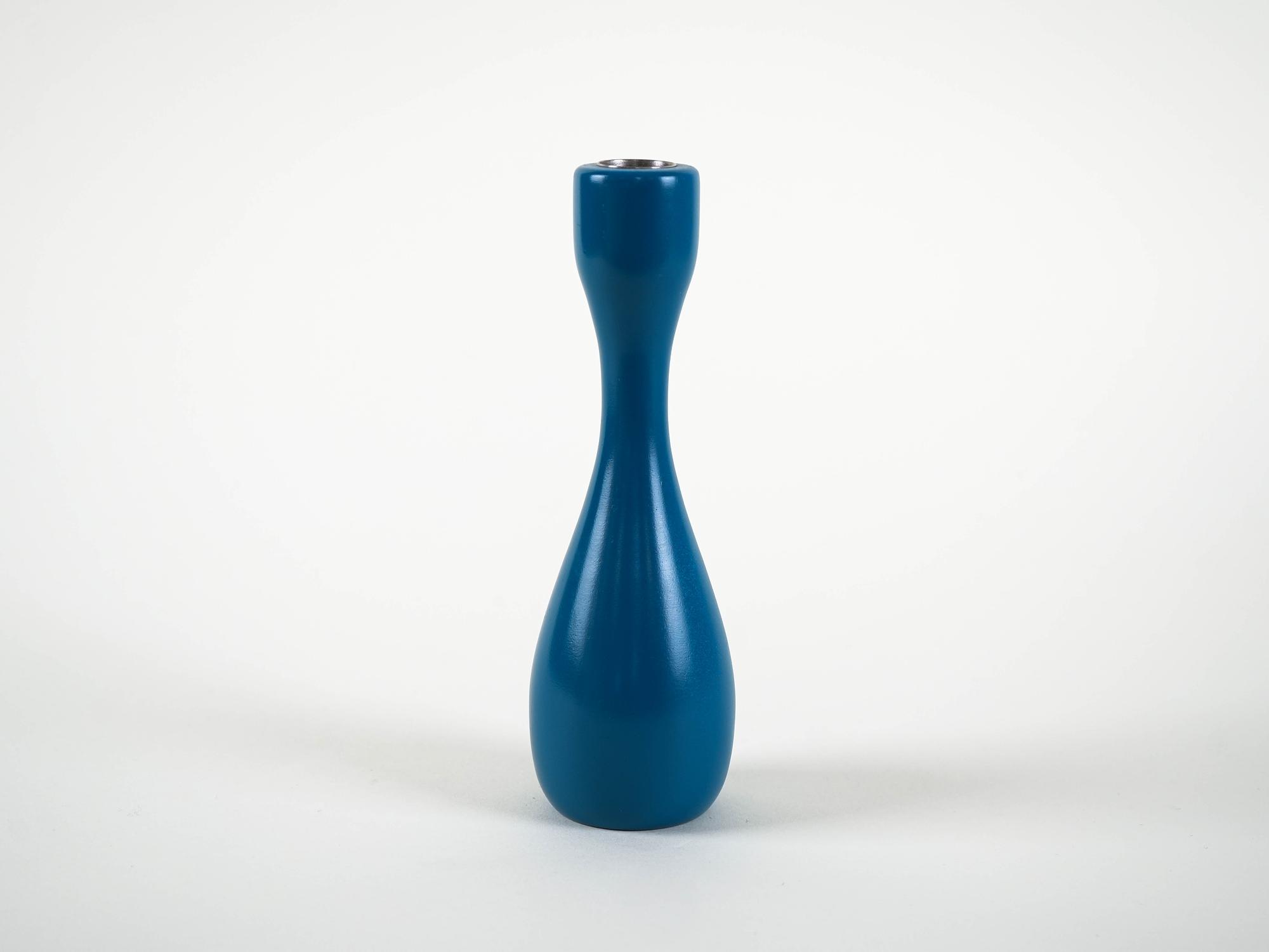 Candlestick 1970s Blue 3