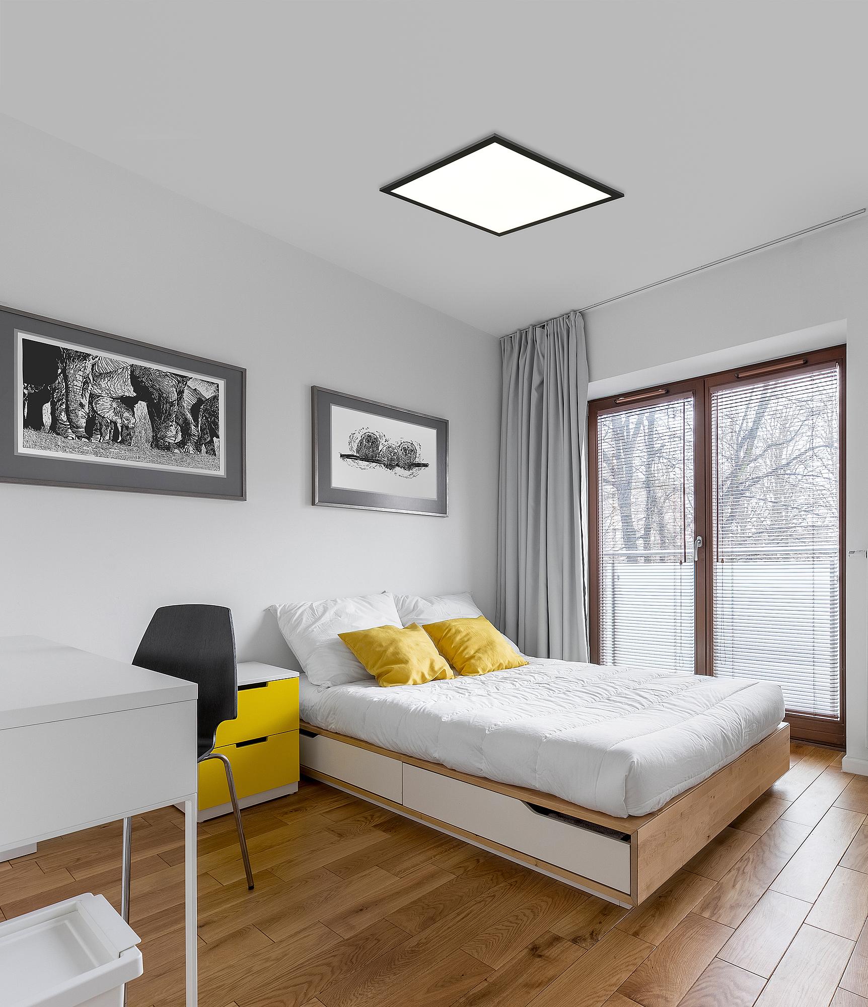 LED Deckenleuchte Flight Aluminium Schwarz 45x45cm 3