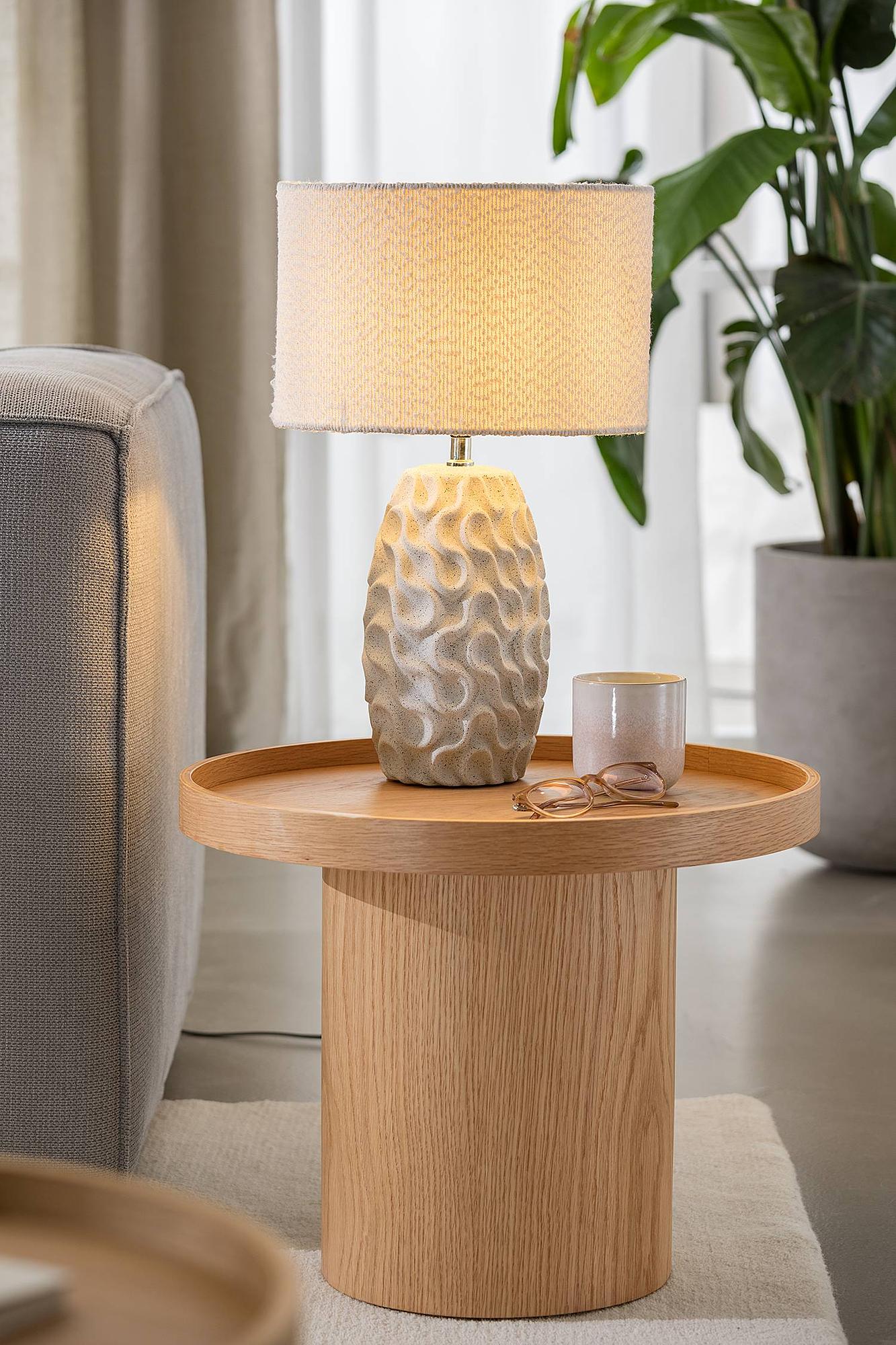 Table lamp MARLENE 1-light ceramic textile 2