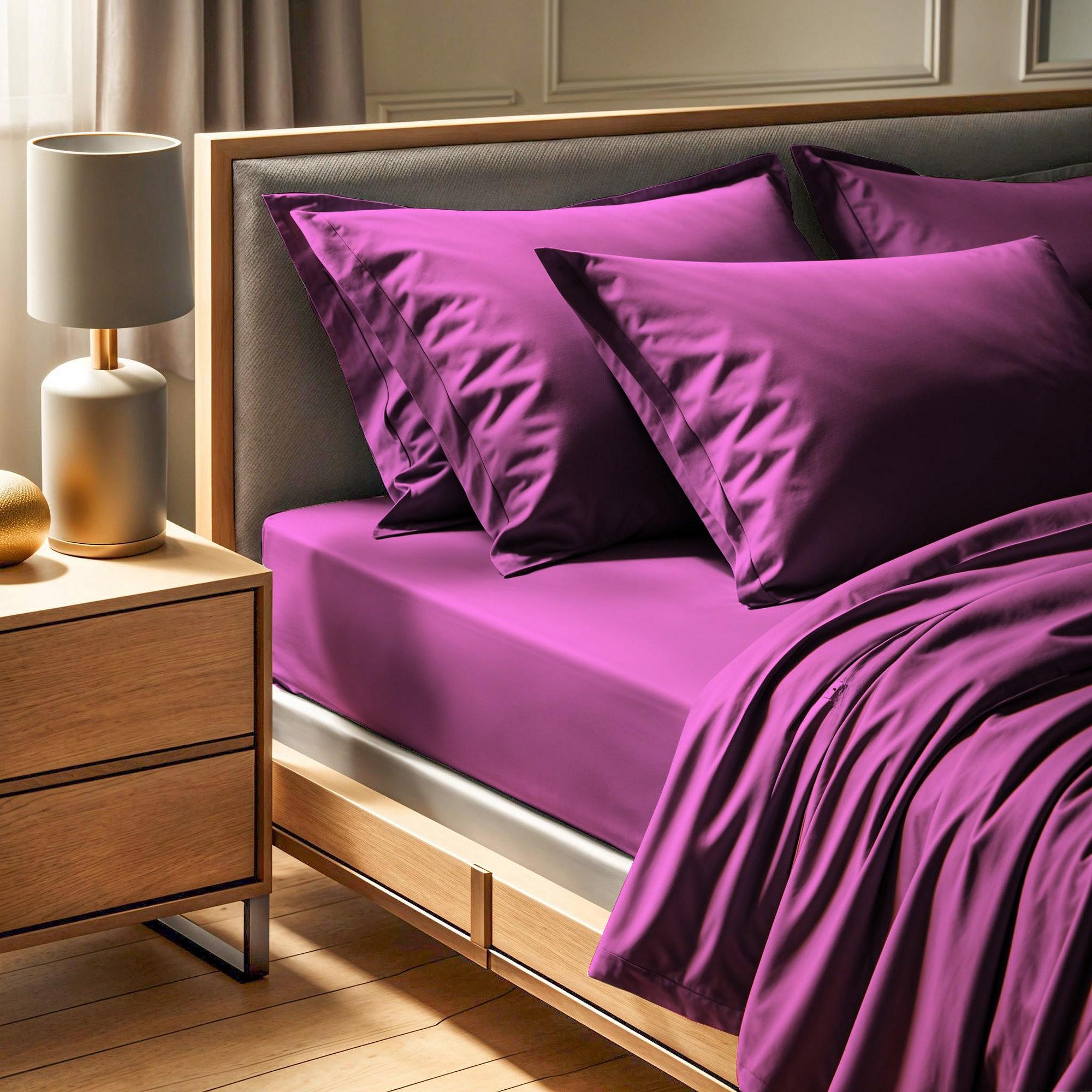 Fitted sheet Cotton Violet 100cm x 200cm 0