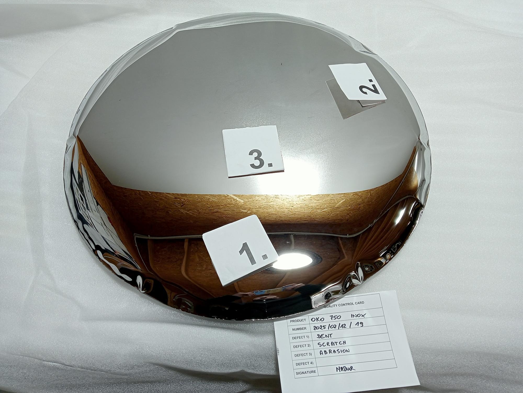 OKO Specchio 750 Inox Lucidato Acciaio inox Argento 2