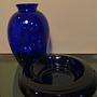 Vase-Aschenbecher 2er Set kobaltblau 1990er Jahre 9