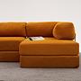 Comfort Schlafsofa Récamiere Rechts Orange 2