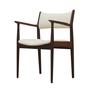 Vintage armchair Teak wood Textile Cream 1960s 0