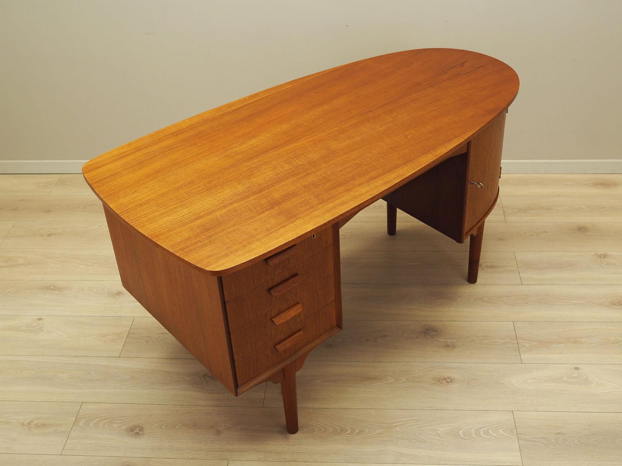 Schreibtisch Teakholz 1970er Jahre 6