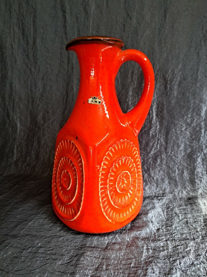 Vintage Bay Vase Keramik Orange 3