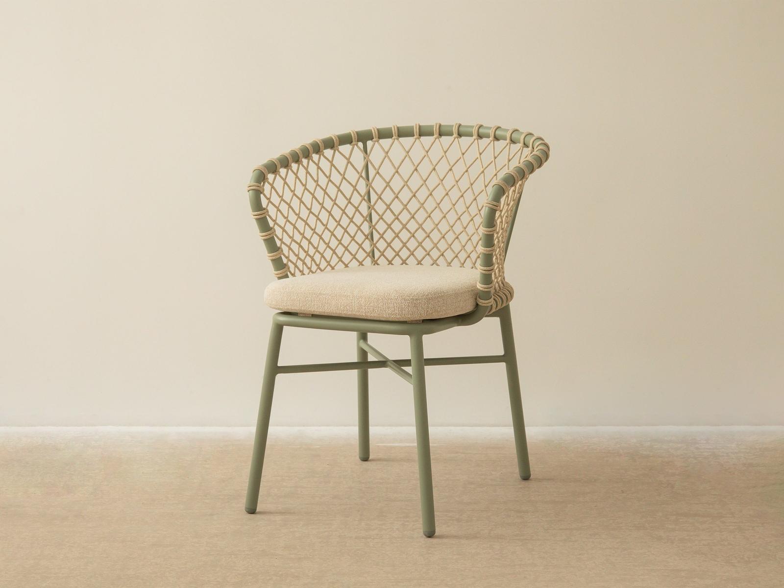 Canar Garden Chair Polyester Cream 60x57x75 cm 2