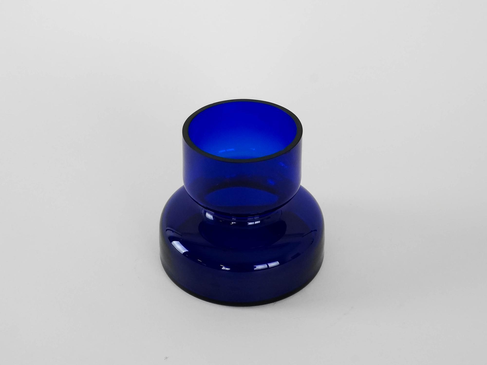 Kobaltvase Blau 1970er Jahre 3