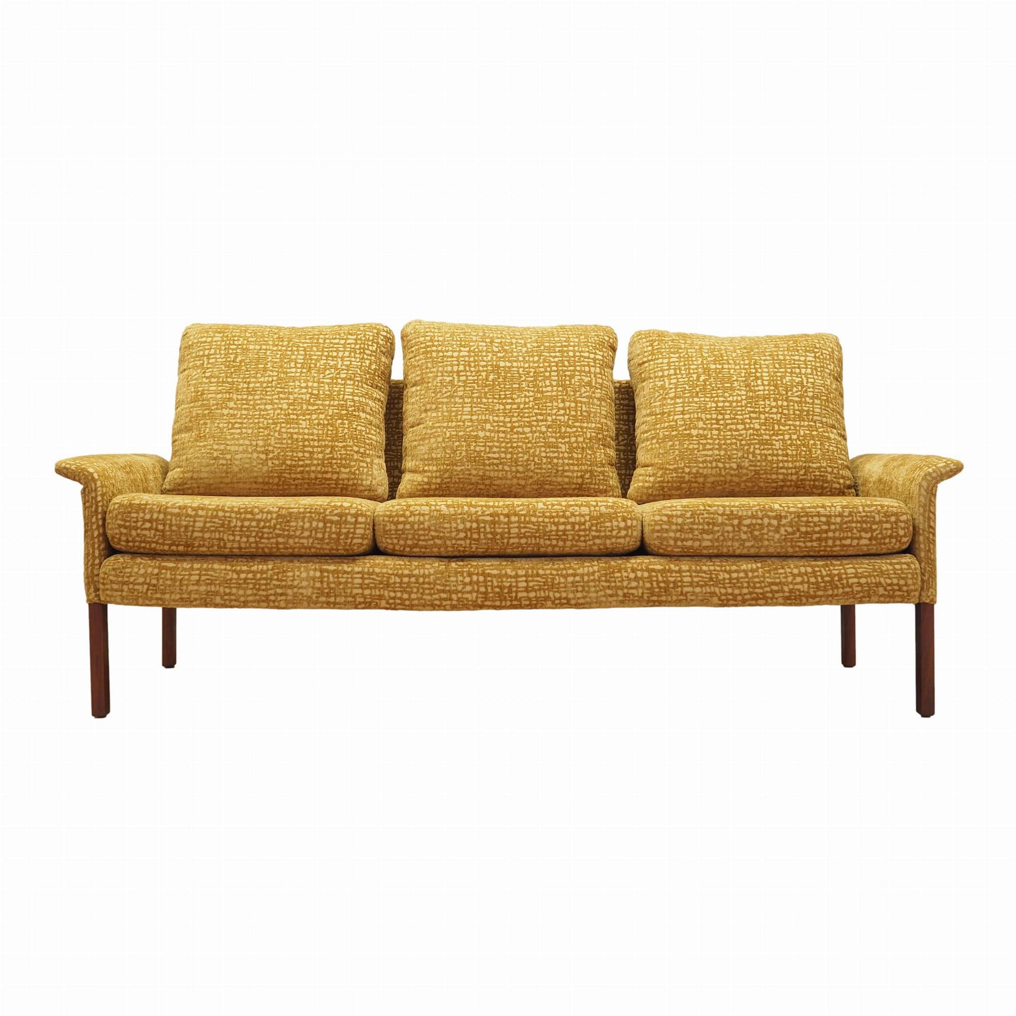 3-Sitzer Sofa Gelb 1960er Jahre 0