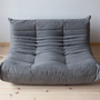 Togo Sofa 2-seater fabric Grey 1