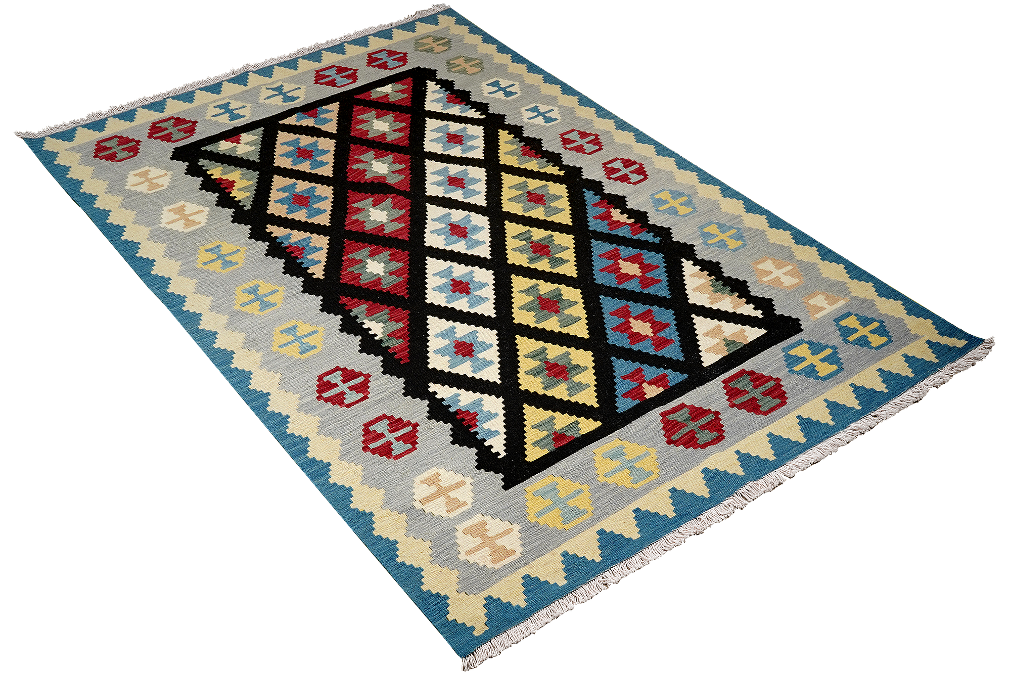 Kilim Gashgai Teppich Wolle Mehrfarbig 2