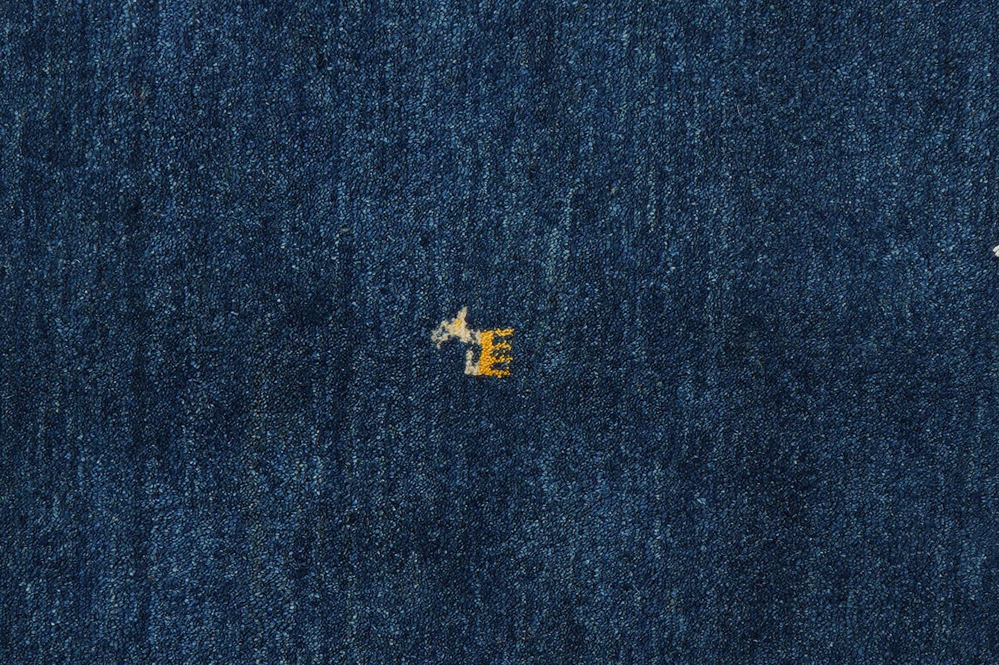 Gabbeh Teppich Wolle Blau 5