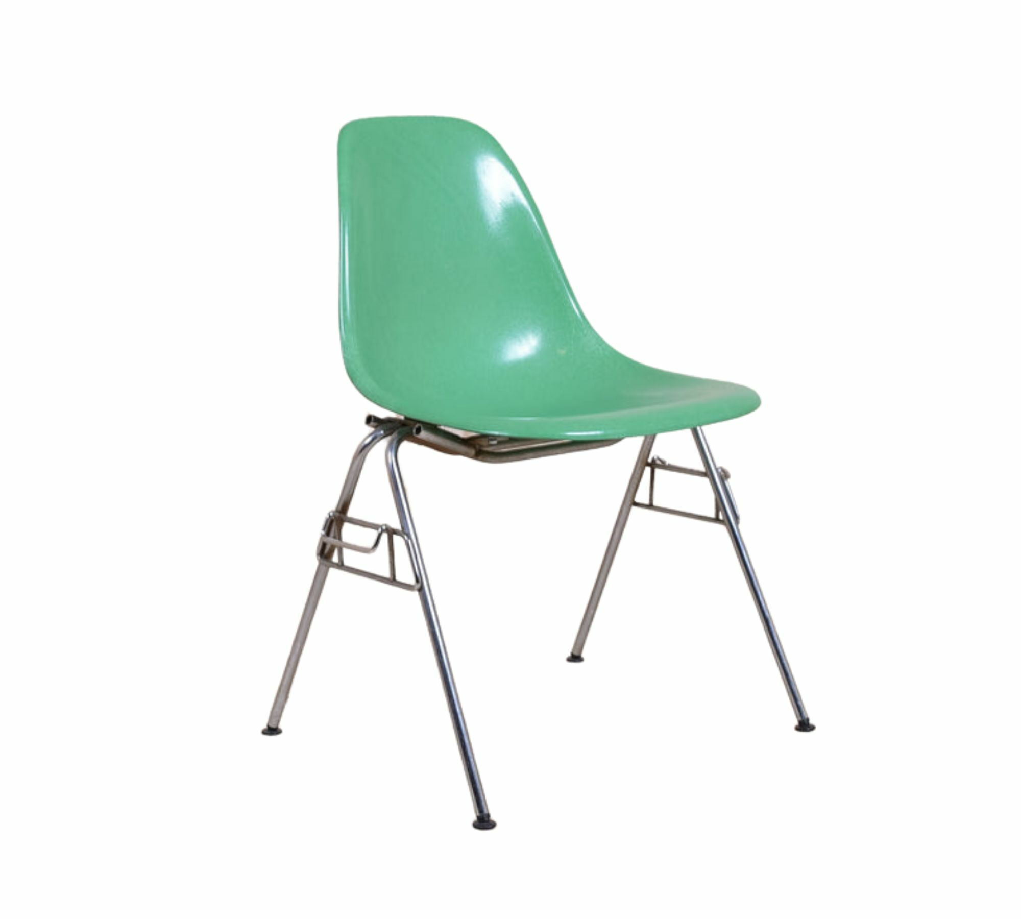 Eames Fiberglass Side Chair by Herman Miller Cadmium Green 0