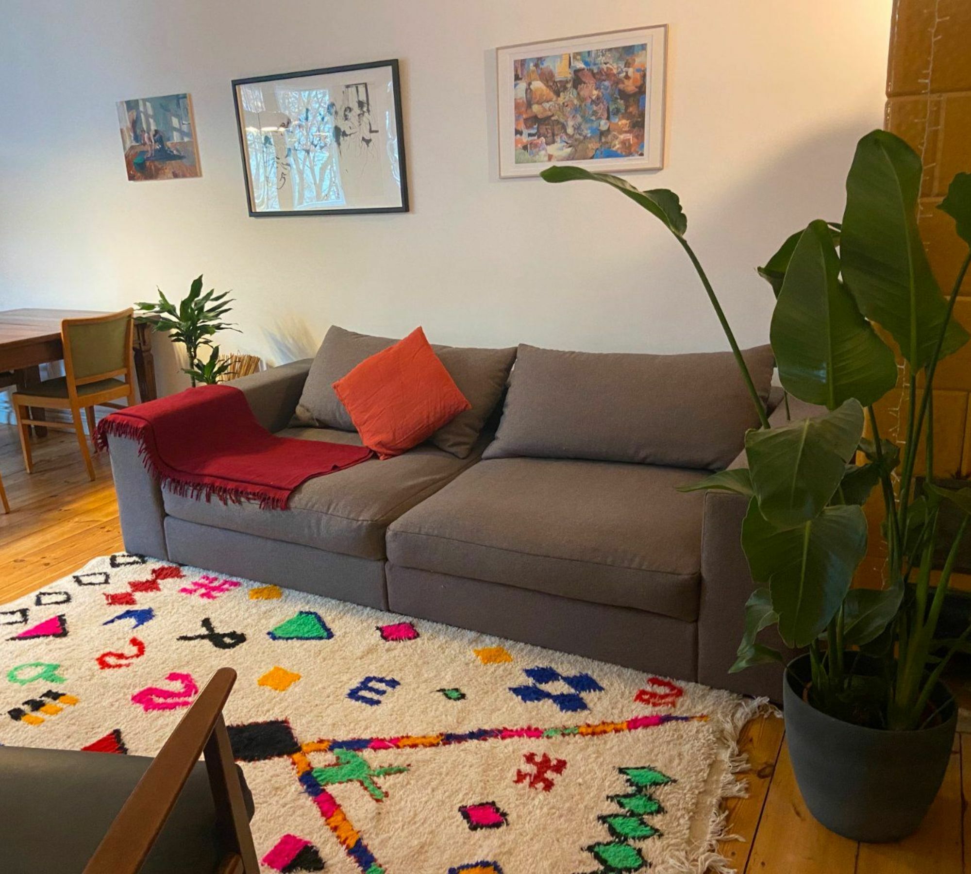 Flayr Sofa 2-Sitzer Wolle Orangepetrol 0