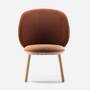 Loungestuhl Eschenholz Velour Terracotta 1