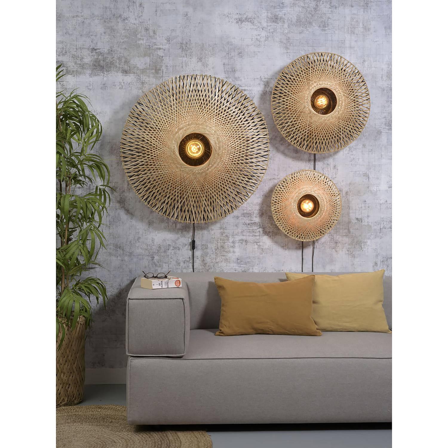 1-Light Wall Lamp Kalimantan Solid Bamboo Iron 4