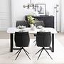 Upholstered chair Ustuna set of 2 flatweave grey 2