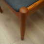 6x Vintage Chair Teak Wood Textile Brown 1970s 8