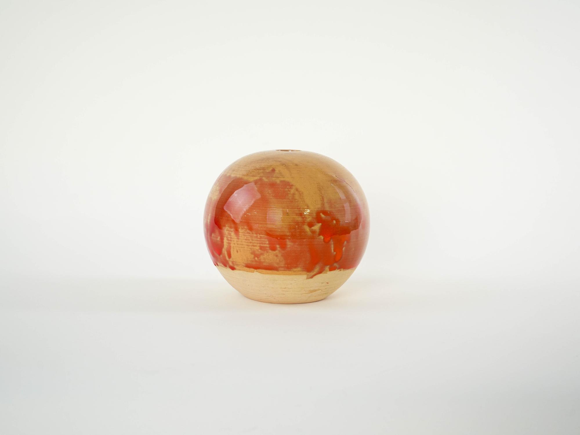 Spherical ceramic vase 1960s 3