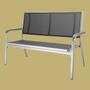 Gartenbank Webstoff Metall Anthrazit 0