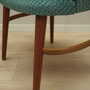 Vintage chair teak wood textile turquoise 1970s 9