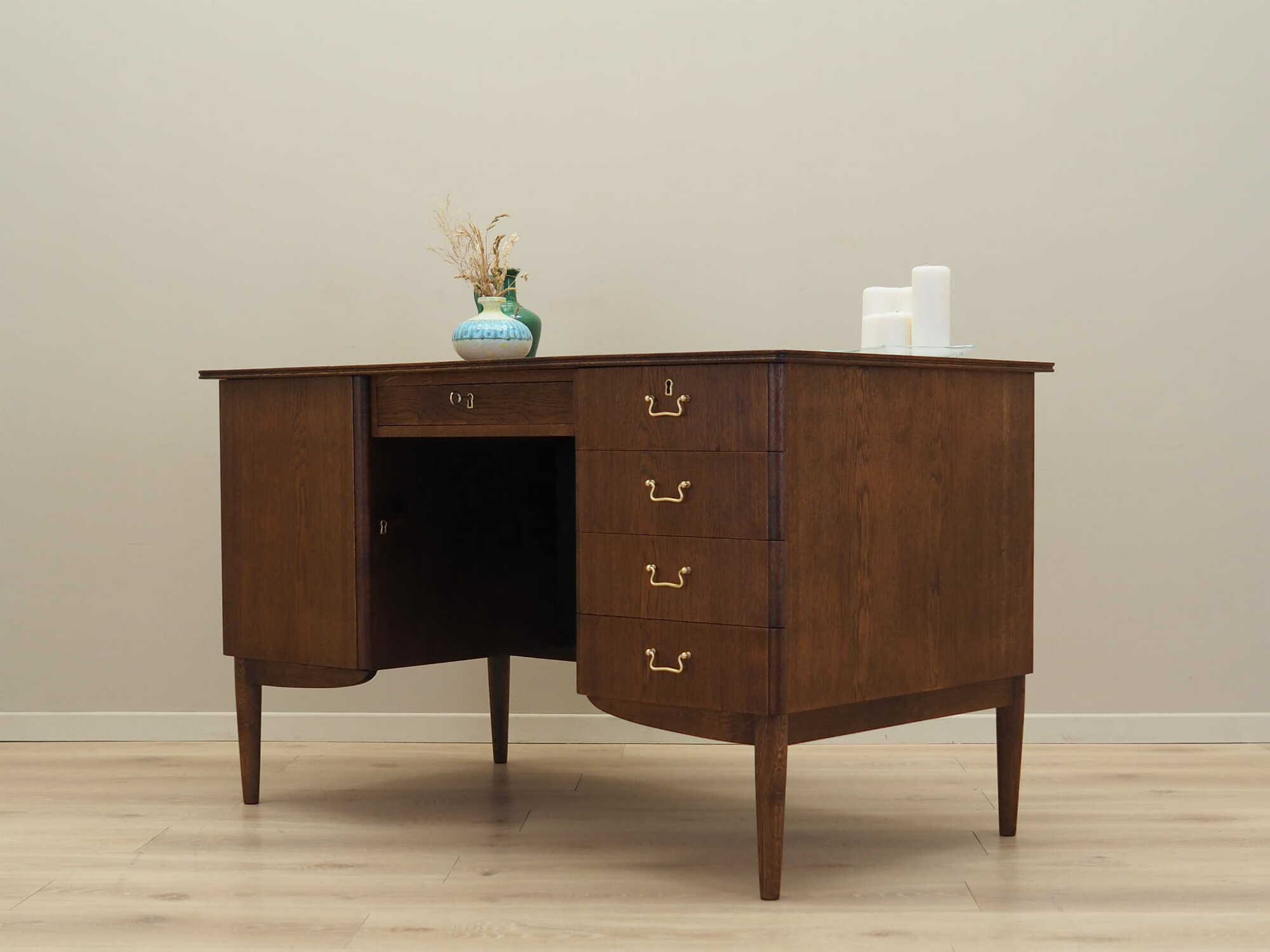 Desk Wood Brown 1970s 3