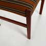 6x Vintage Chair Teak Wood Textile Brown 1970s 8
