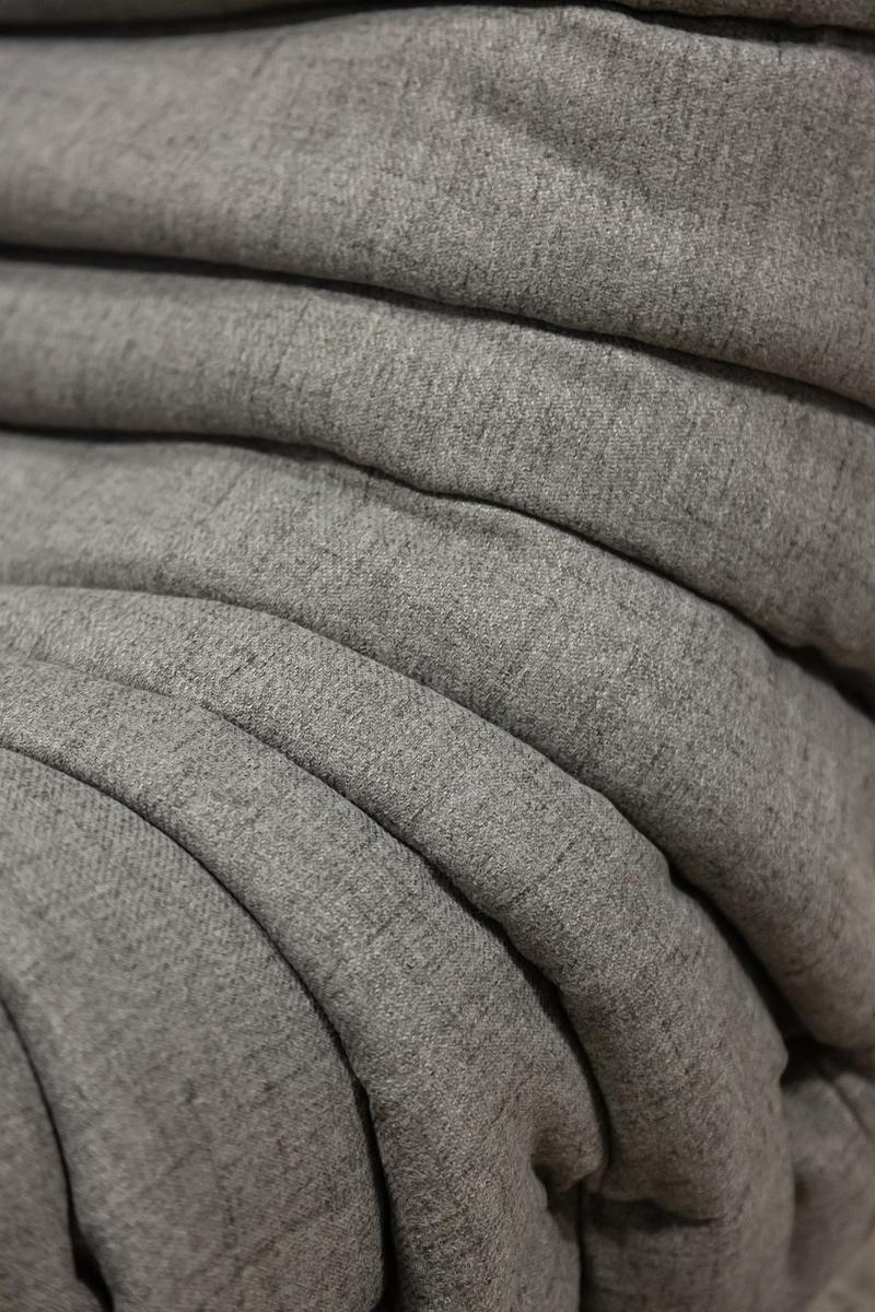 Togo Sofa 3-Sitzer Webstoff Warmgrau 6