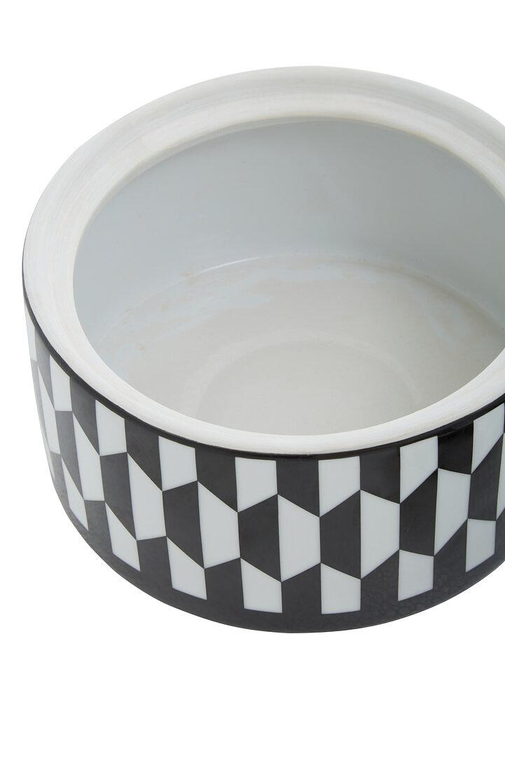 Marlo Grande Portagioie in Ceramica con Stampa Geometrica 9