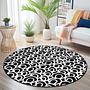 Carpet Black White Ø 150cm 4