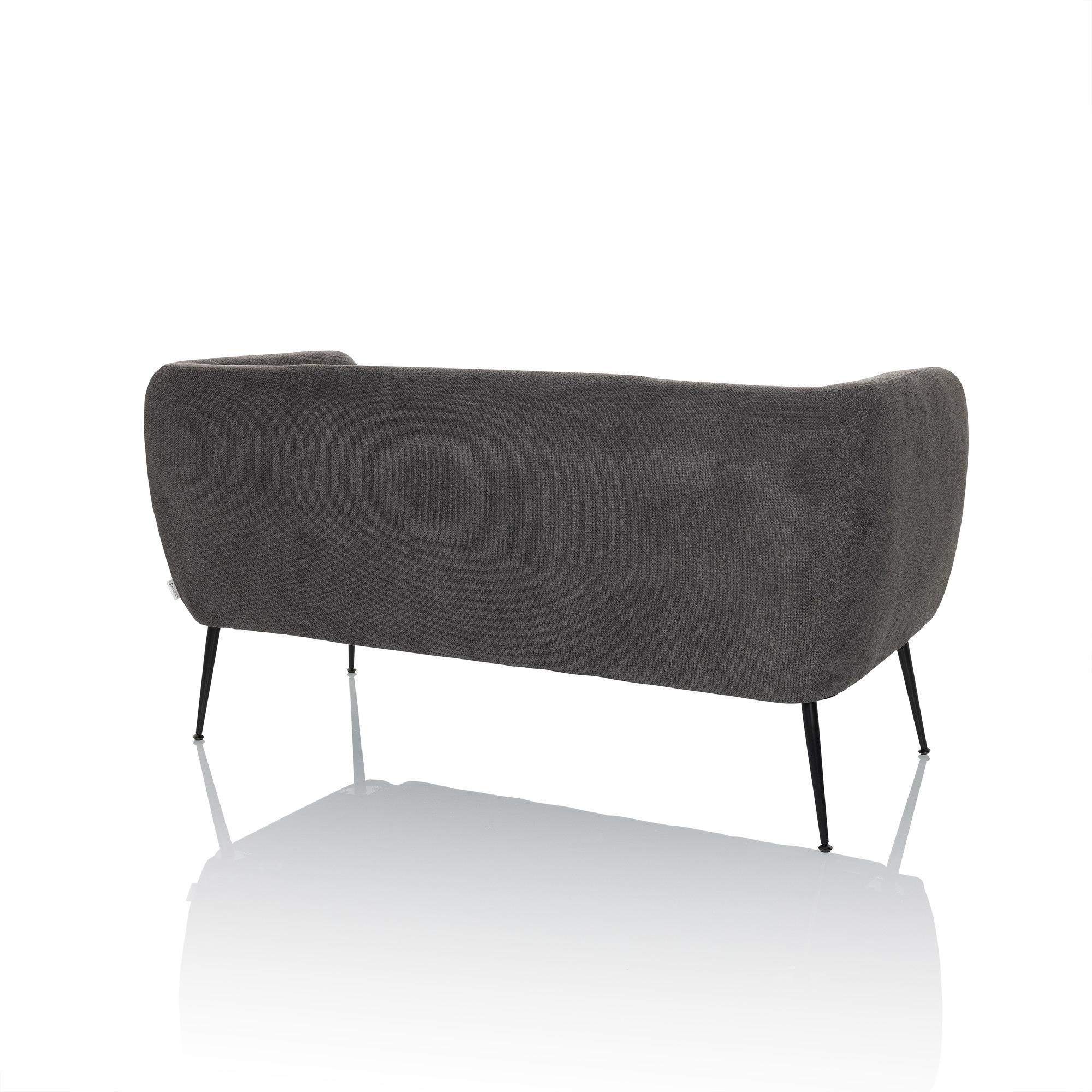 HAYRIVER Divano 2 posti tessuto grigio 9