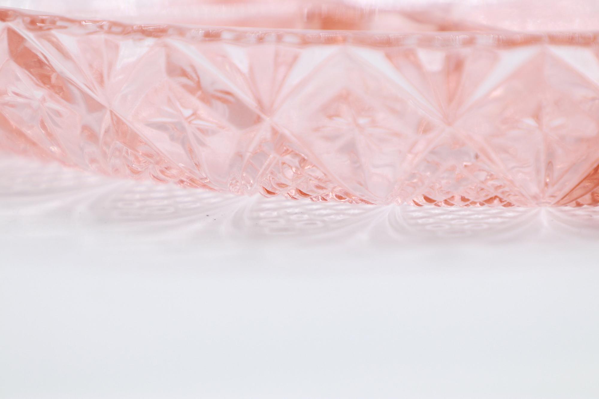 Piatto vintage Art Déco in vetro pressato anni '30 1