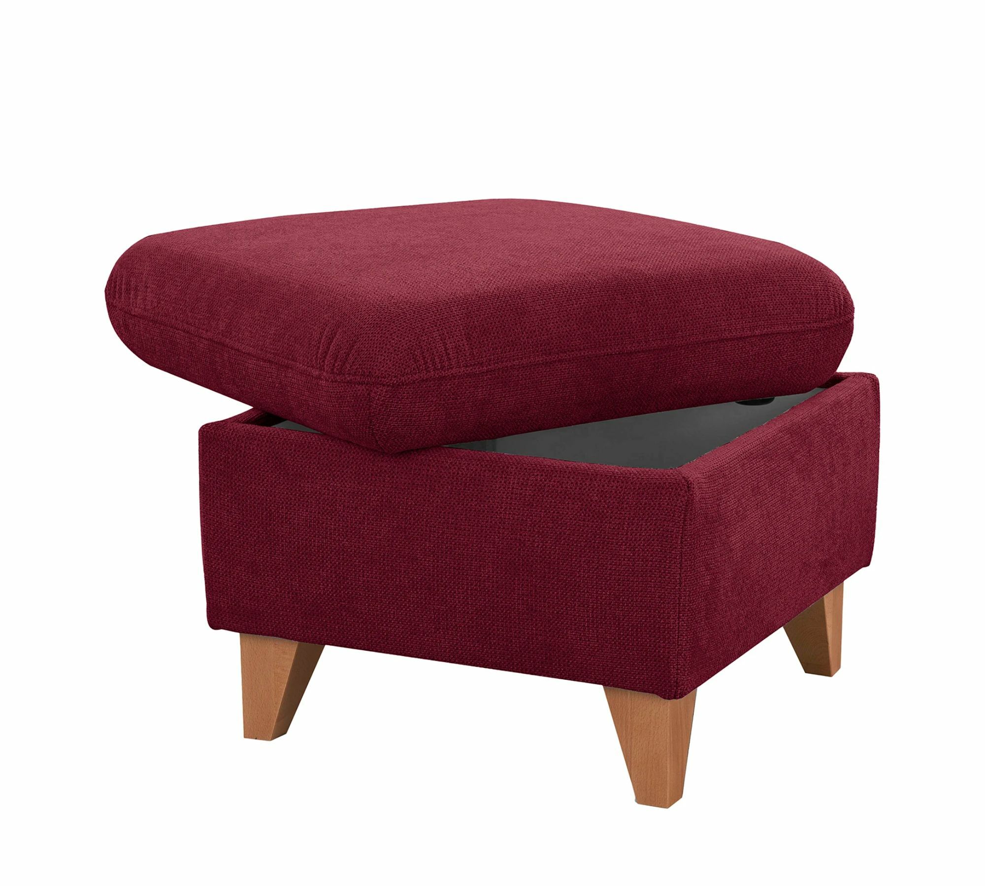 Polsterhocker Webstoff Beere 2