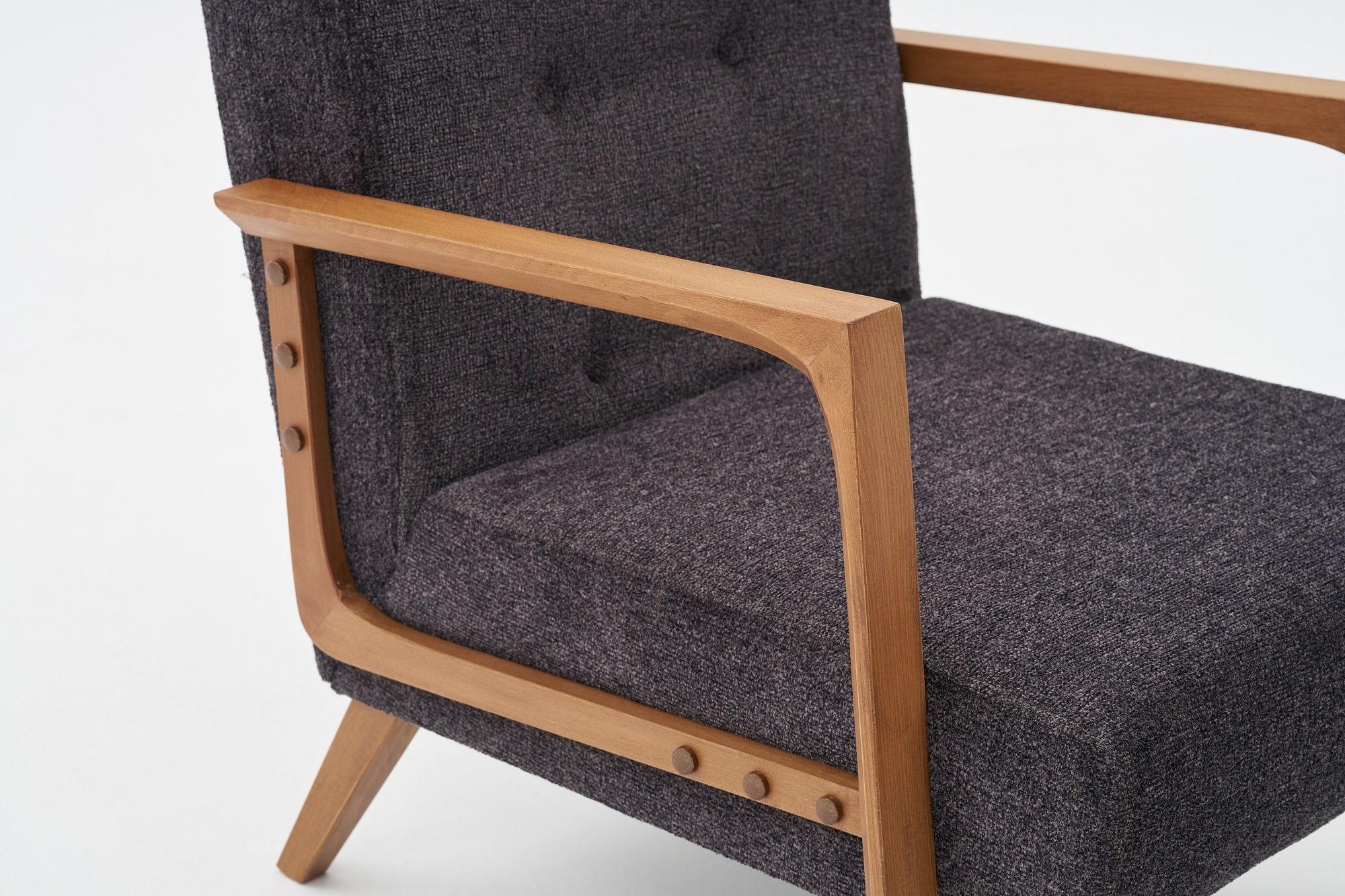 Kemer Sessel Holzfurnier Anthrazit 4