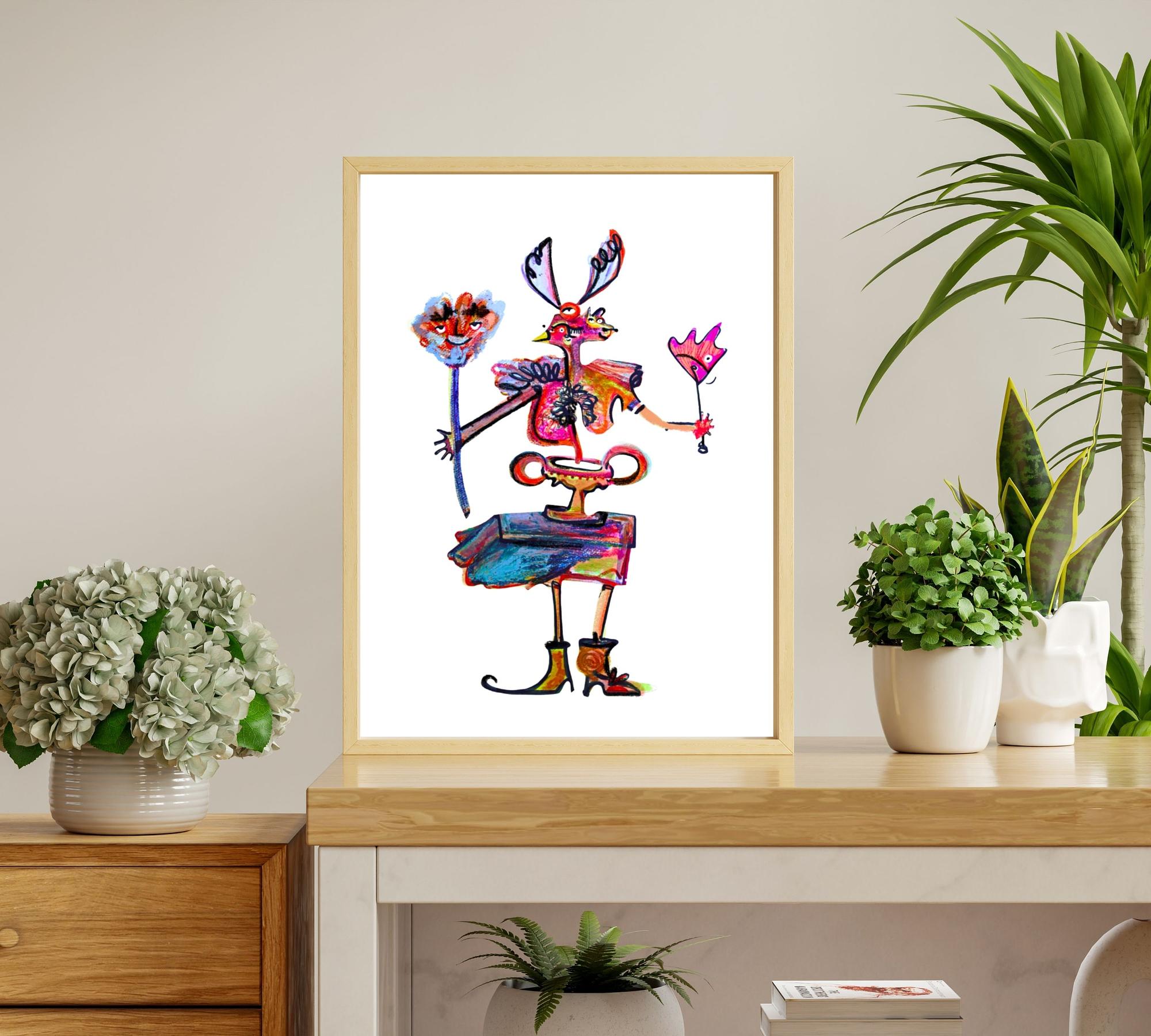 Stampa d'arte Hekate multicolore 0