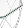 Allure Tempered Glass und Chrome Sechseck Beistelltisch
 2