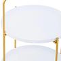 Trosa Two Tier Weiß und Gold Beistelltisch
 5