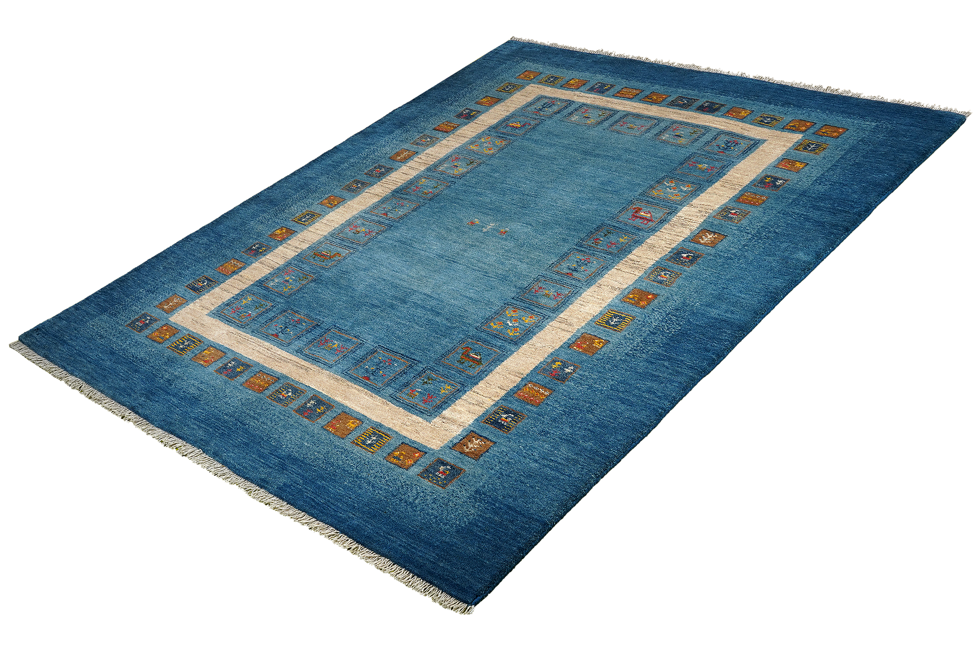 Tappeto Gabbeh Rizbaf Lana Blu 3