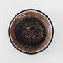Ceramic bowl Brown White 1960s 3
