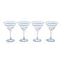 4x Martini Glasses Blue 0