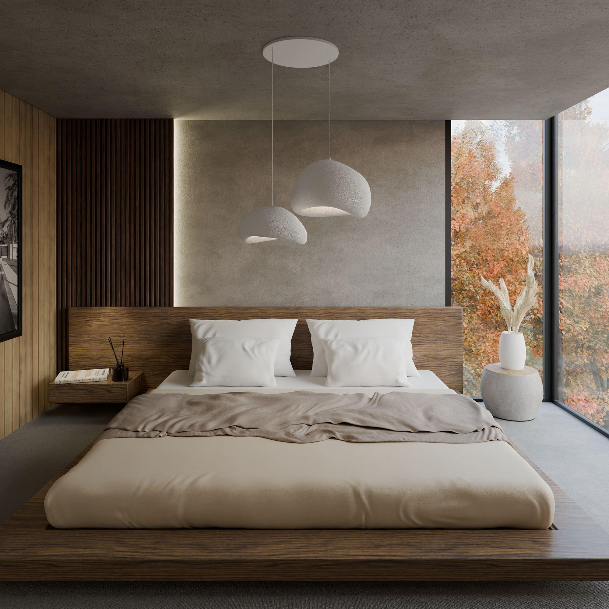 2-Flammig Wabi Sabi Rawbends Pendelleuchte Weiß 1