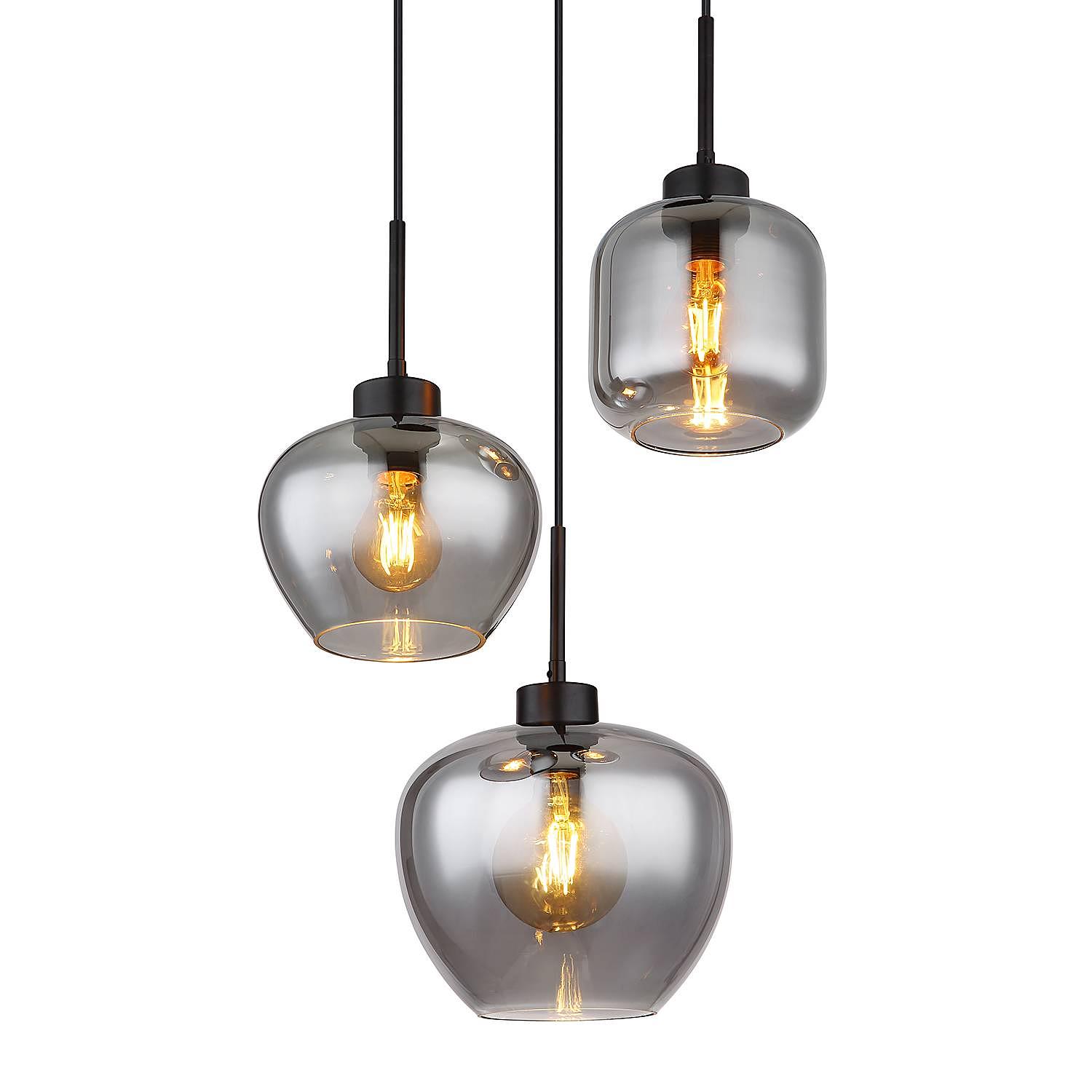 Pendelleuchte Matt Typ A Farbglas Schwarz 1