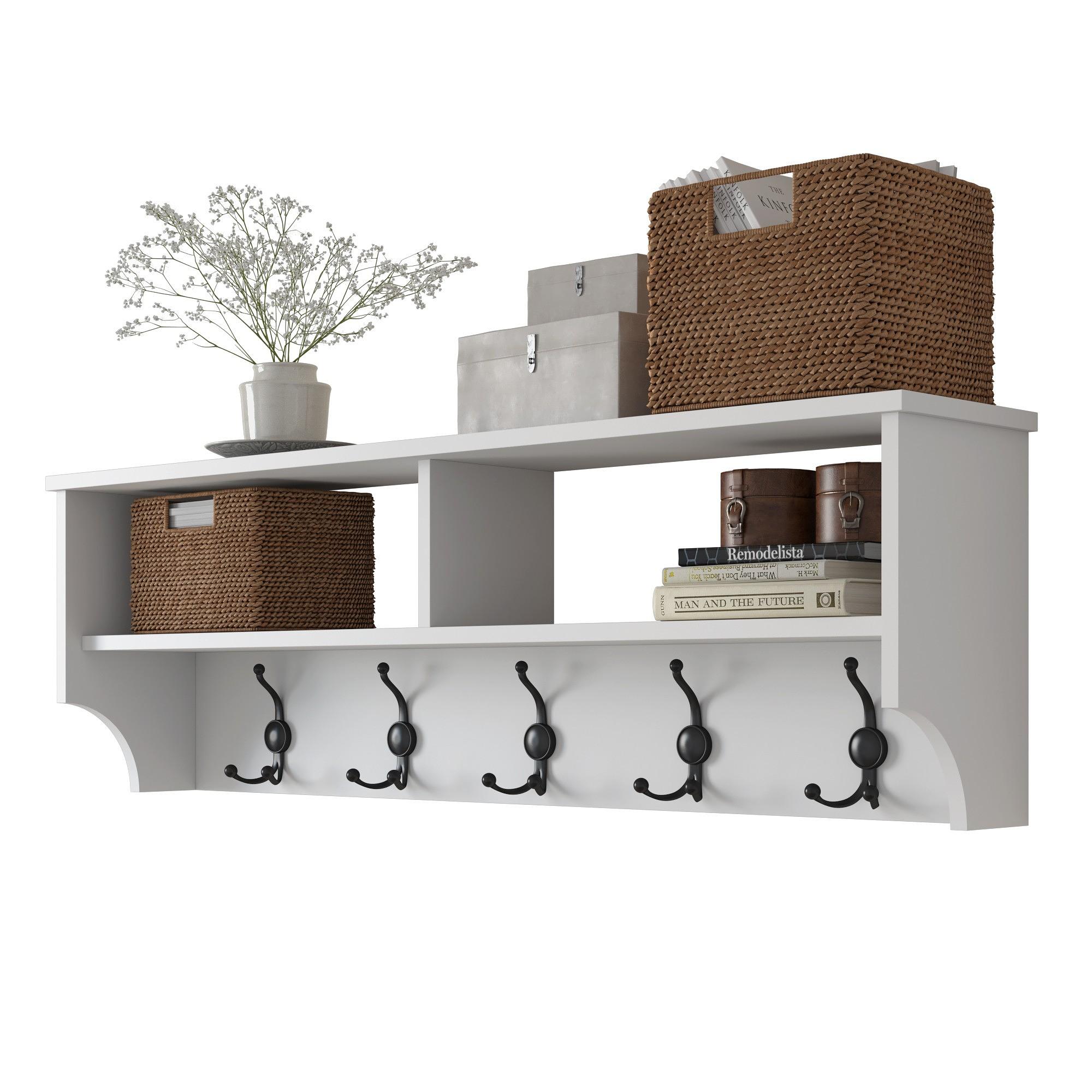 P2 Garderobe Holzfurnier Weiß 0