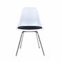 Eames DSX Plastic Side Chair mit Kissen Weiß 0