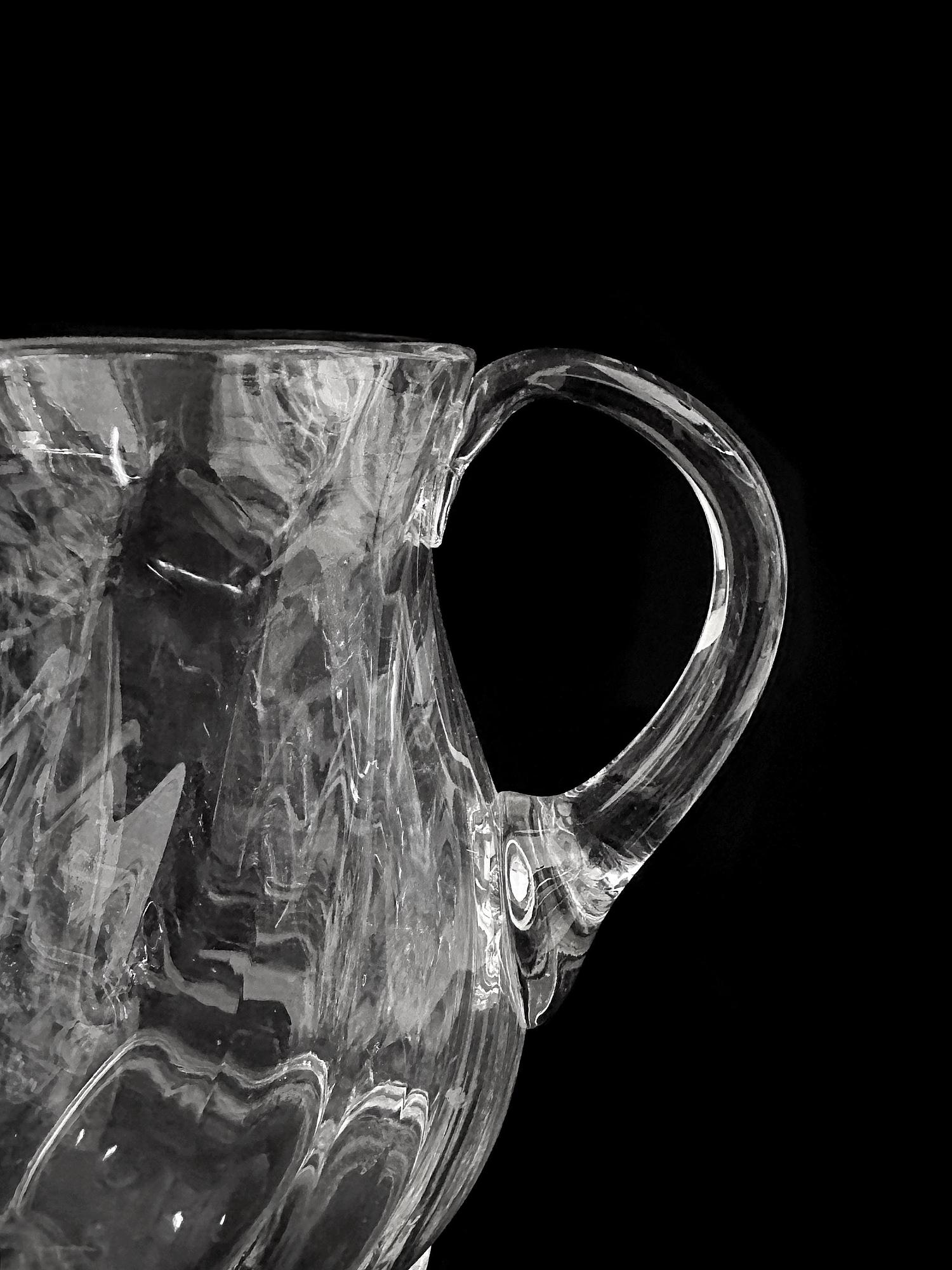 Mid-Century Modernist Wasserkrug Glas 1950er Jahre 1