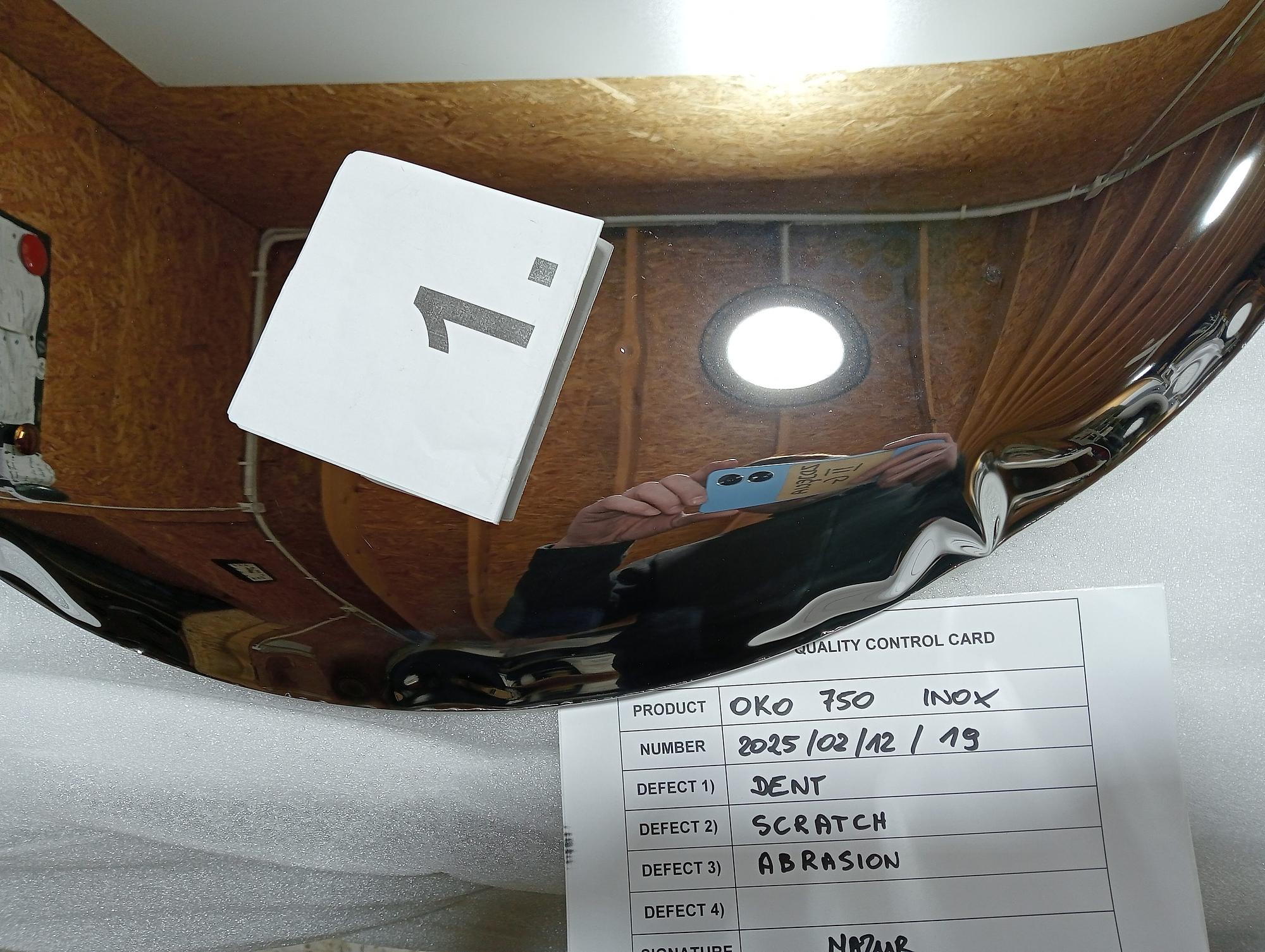 OKO Mirror 750 Inox Polished Stainless Steel Silver 3