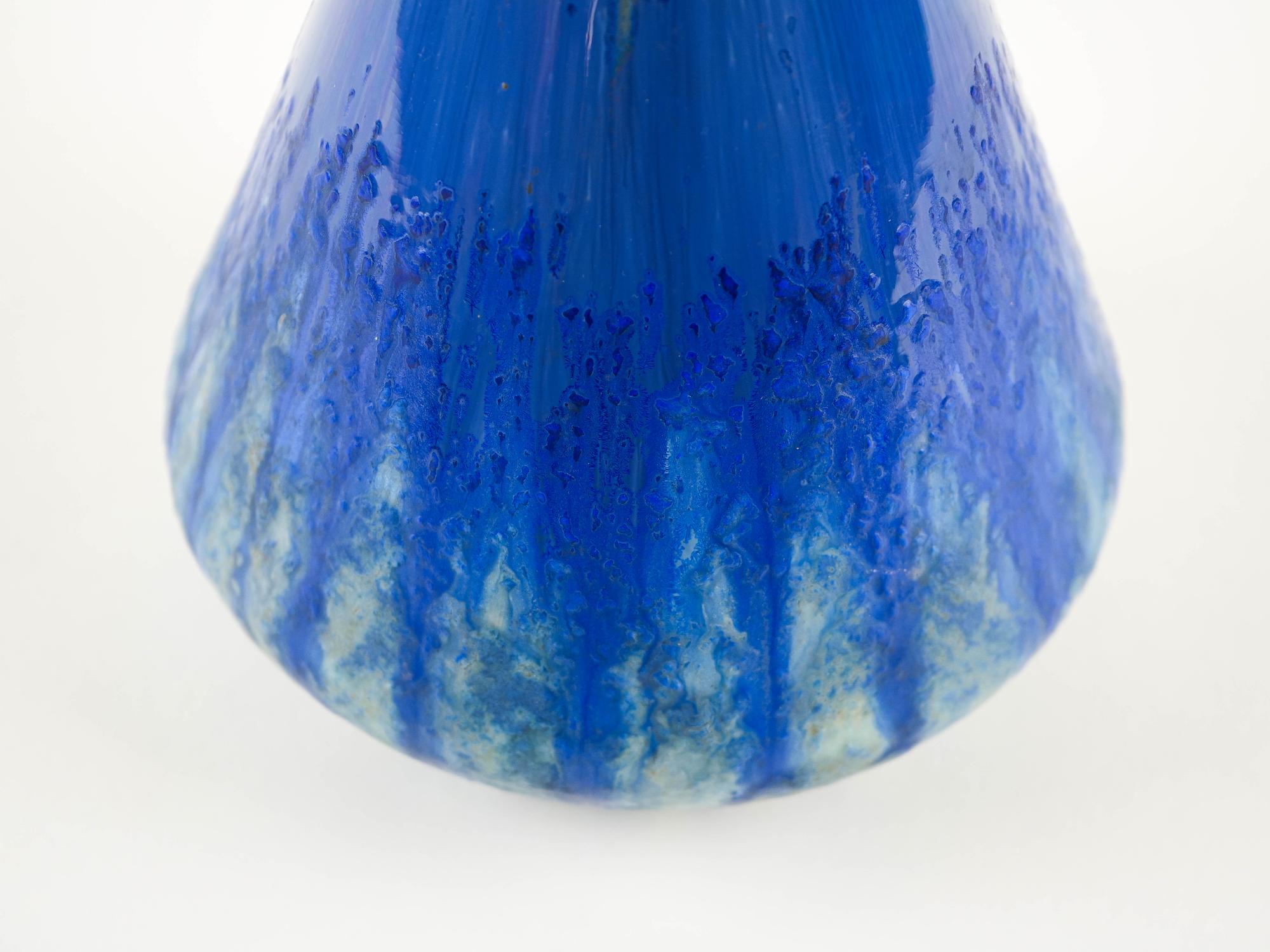Ceramic Vase Blue 1960s 5