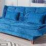 Kelebek Schlafsofa Set Holz Dunkelblau 2